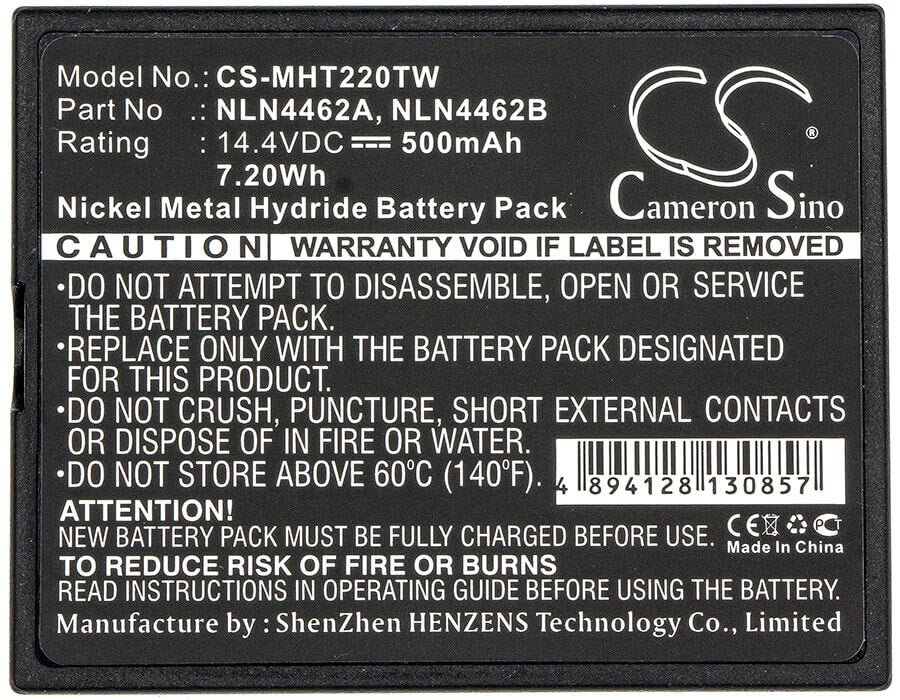 14.4V, Ni-MH, 500mAh, Two-Way Radio battery fits Motorola, Nln4462a, Ba200n, Ba4, 7.2Wh Two-Way Radio Cameron Sino Technology Limited