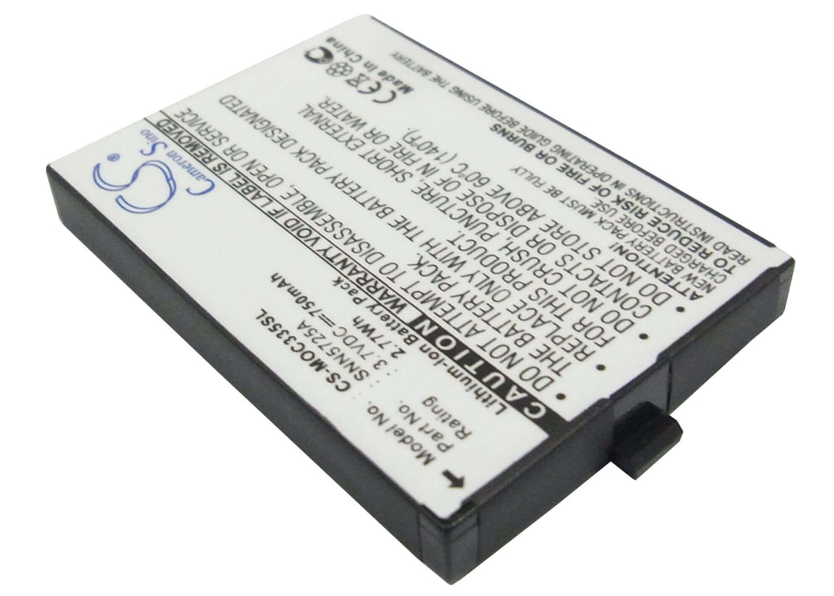 3.7V, Li-ion, 750mAh, SmartPhone battery fits Motorola, Snn5725a, C300, C335, 2.78Wh Mobile, SmartPhone Cameron Sino Technology Limited (Smartphone)