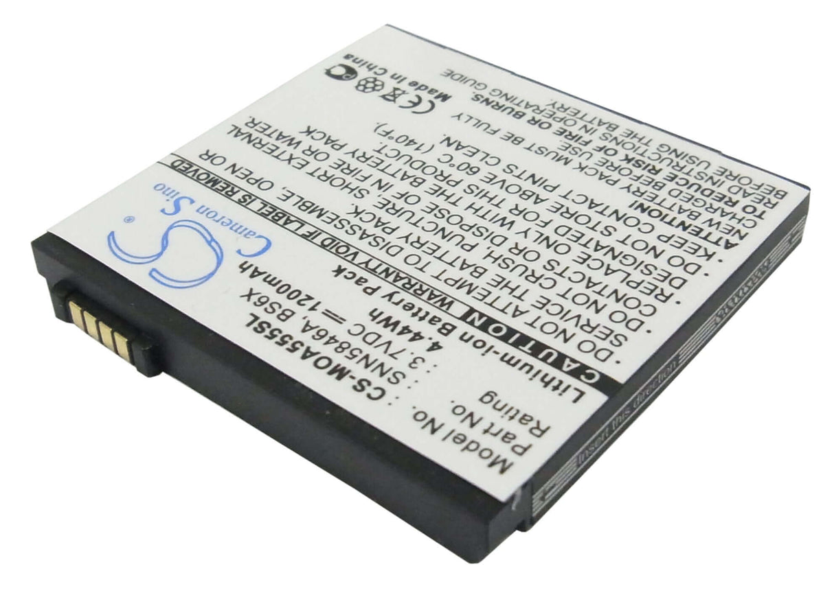 3.7V, Li-ion, 1200mAh, SmartPhone battery fits Motorola, Bs6x, Calgary, Devour A555, 4.44Wh Mobile, SmartPhone Cameron Sino Technology Limited (Suspended)
