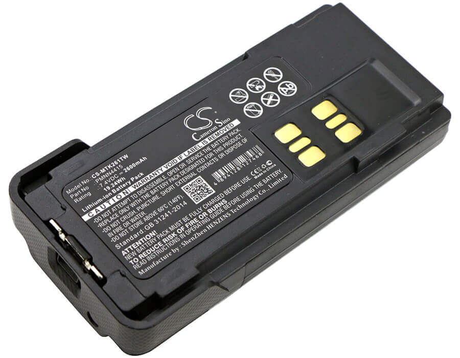 7.4V, Li-ion, 2600mAh, Two-Way Radio battery fits Motorola, Pmnn441, Dp2000, Dp2400, 19.24Wh Two-Way Radio Cameron Sino Technology Limited