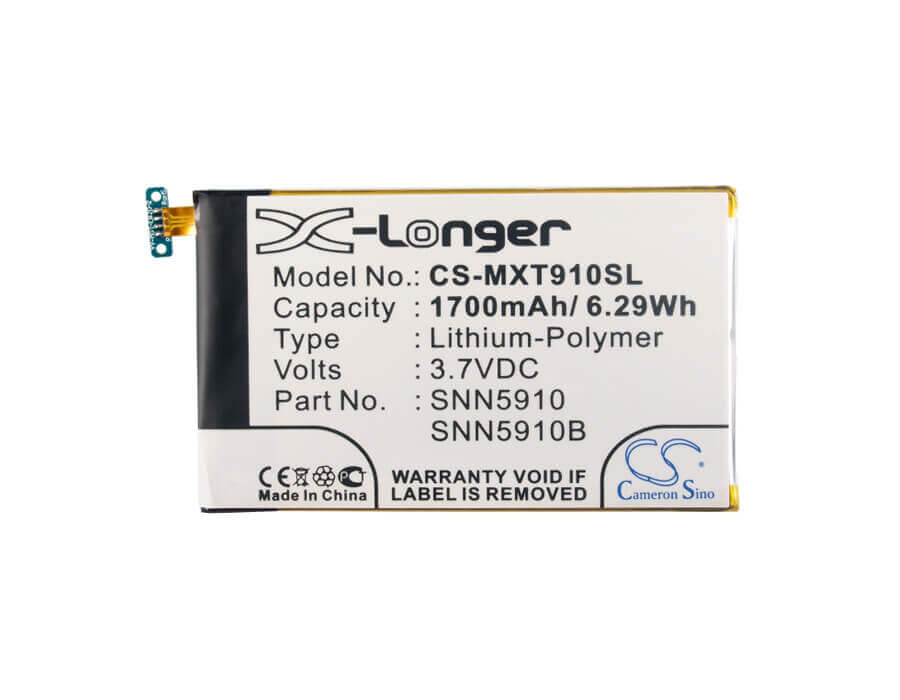 3.7V, Li-Polymer, 1700mAh, SmartPhone battery fits Motorola, Eb20, Atrix Hd, Droid Razr, 6.29Wh Mobile, SmartPhone Cameron Sino Technology Limited (Smartphone)