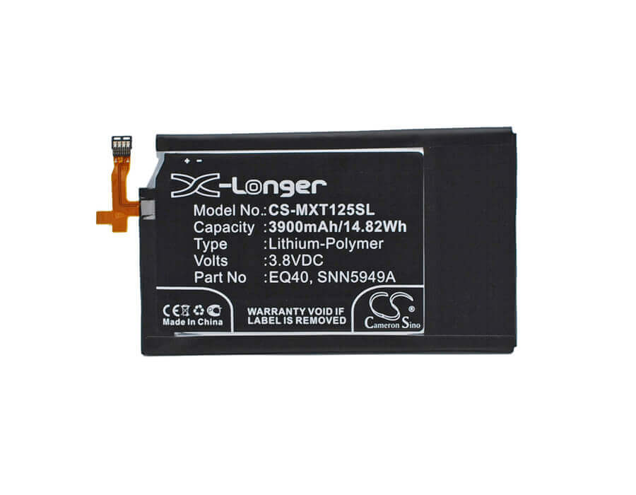 3.8V, Li-Polymer, 3900mAh, SmartPhone battery fits Motorola, Eq40, Droid Turbo, Droid Turbo Lte, 14.82Wh Mobile, SmartPhone Cameron Sino Technology Limited (Smartphone)