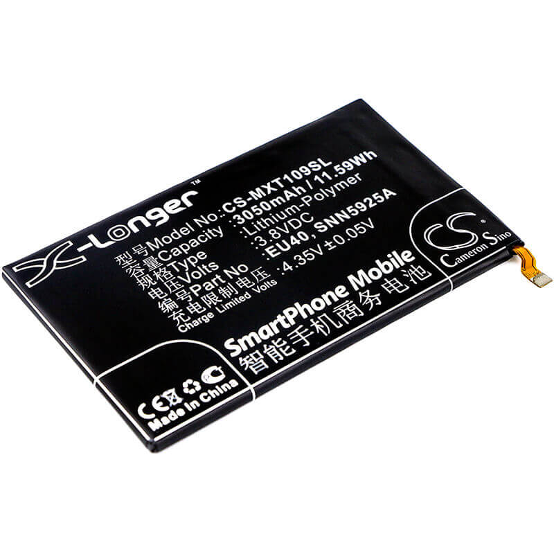 3,8V, Li-Polymère, 3050mAh, batterie de smartphone compatible avec Motorola, Eu40, Droid Maxx, Droid Ultra Xt1080, 11,59Wh Mobile, Smartphone Cameron Sino Technology Limited (Smartphone)