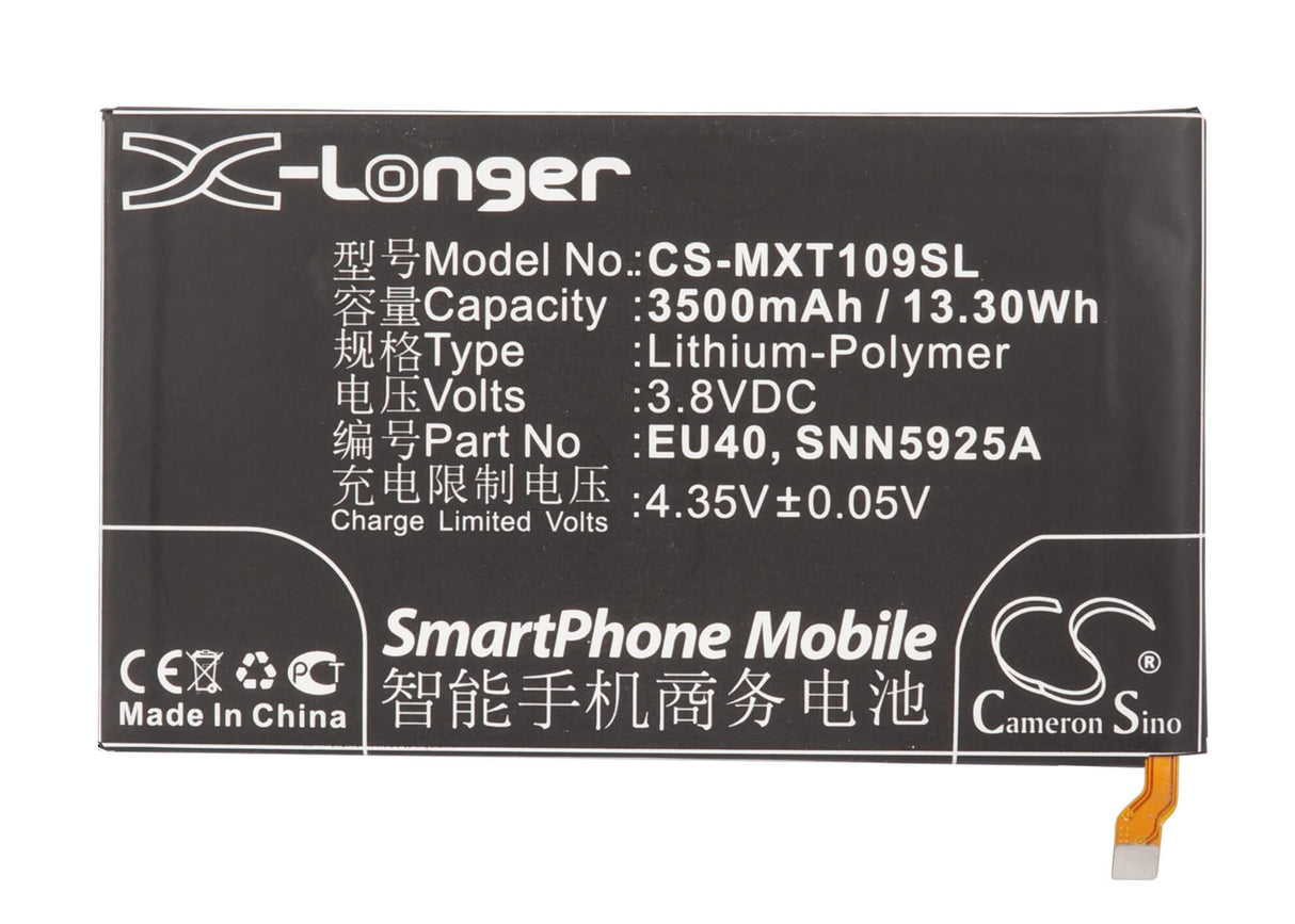 3,8V, Li-Polymère, 3050mAh, batterie de smartphone compatible avec Motorola, Eu40, Droid Maxx, Droid Ultra Xt1080, 11,59Wh Mobile, Smartphone Cameron Sino Technology Limited (Smartphone)