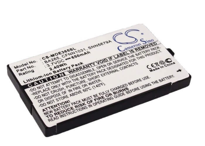 3.7V, Li-ion, 650mAh, SmartPhone battery fits Motorola, Ba265, E365, 2.41Wh Mobile, SmartPhone Cameron Sino Technology Limited (Suspended)