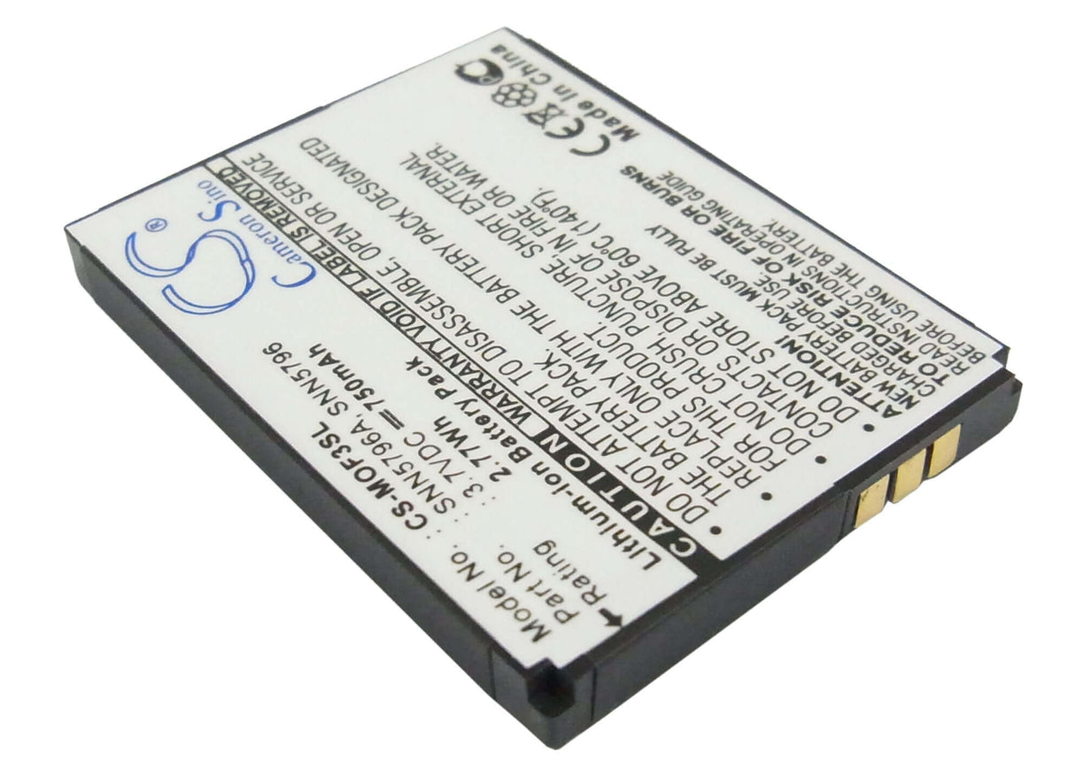3.7V, Li-ion, 750mAh, SmartPhone battery fits Motorola, Bd50, Em25, Em325, 2.78Wh Mobile, SmartPhone Cameron Sino Technology Limited (Smartphone)