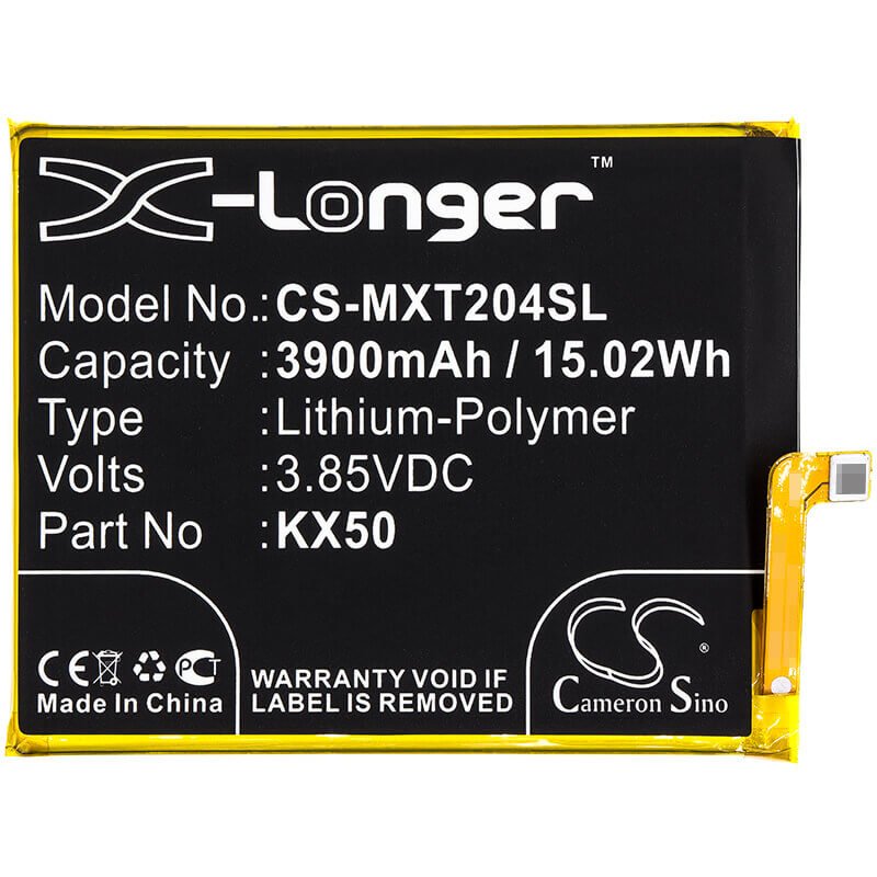 3.85V, Li-Polymer, 3900mAh, SmartPhone battery fits Motorola, Kx50, G Stylus 2020, Moto G Pro, 15.02Wh Mobile, SmartPhone Cameron Sino Technology Limited (Smartphone)