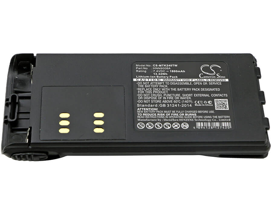 Two-Way Radio Battery For Motorola Gp140, Gp240, Gp280 7.4v, 1800mah - 13.32wh Two-Way Radio Cameron Sino Technology Limited