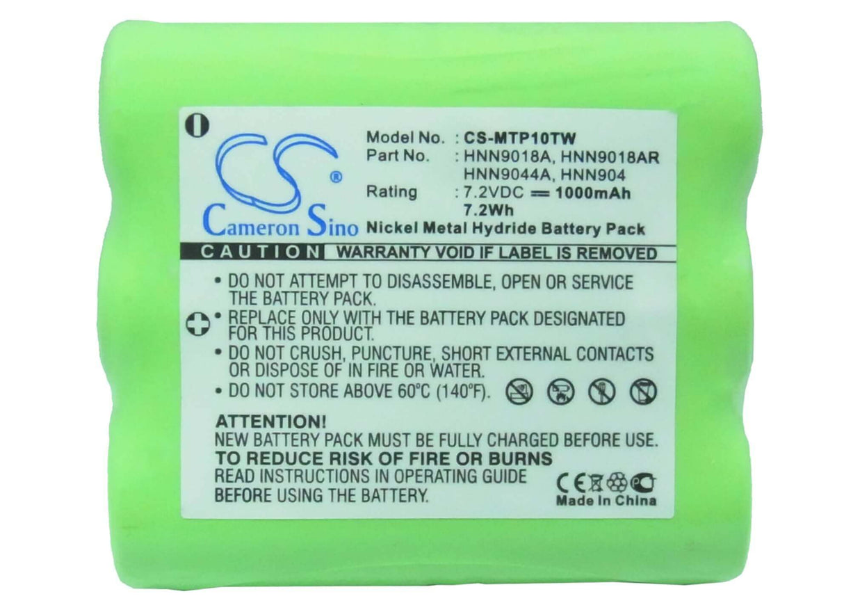 7.2V, Ni-MH, 1000mAh, Two-Way Radio battery fits Sprint, Motorola, 6060937h01, Ap10, Ap50, 7.2Wh Two-Way Radio Cameron Sino Technology Limited