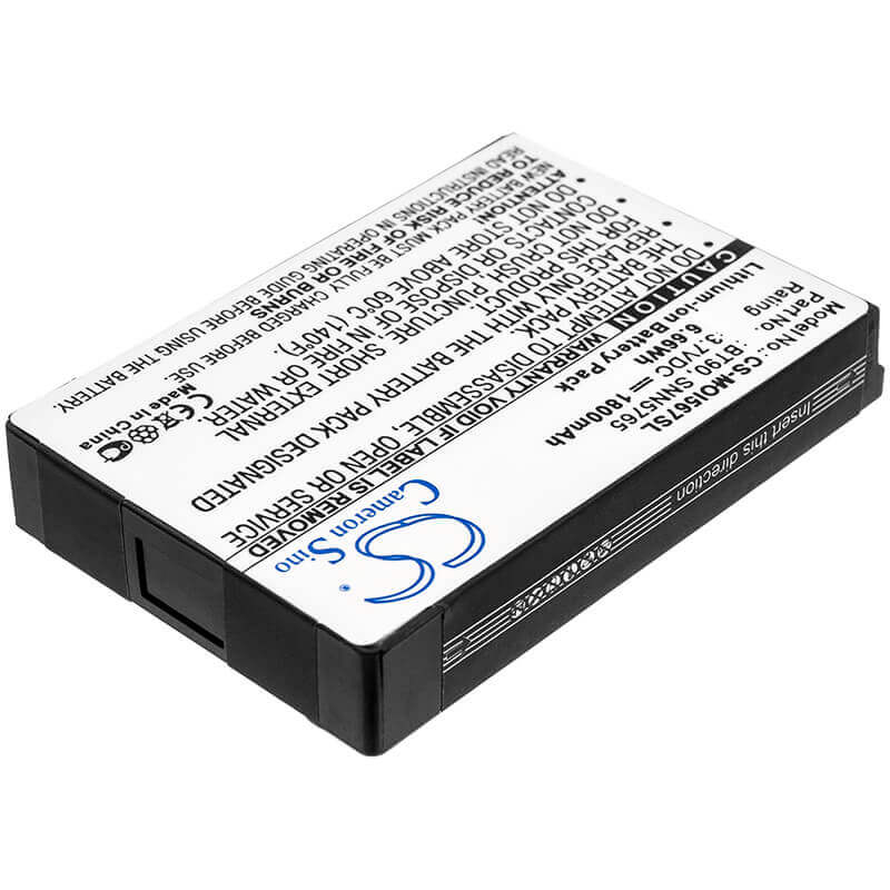 3.7V, Li-ion, 1800mAh, SmartPhone battery fits Motorola, Bt90, I576, Q9c, 6.66Wh Mobile, SmartPhone Cameron Sino Technology Limited (Smartphone)