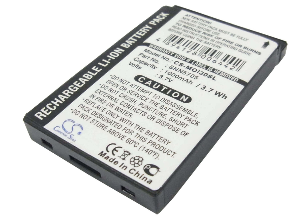3,7V, Li-ion, 1000mAh, batterie pour smartphone compatible avec Motorola, Snn5705, I205, I215, 3,7Wh Mobile, Smartphone Cameron Sino Technology Limited (Smartphone)