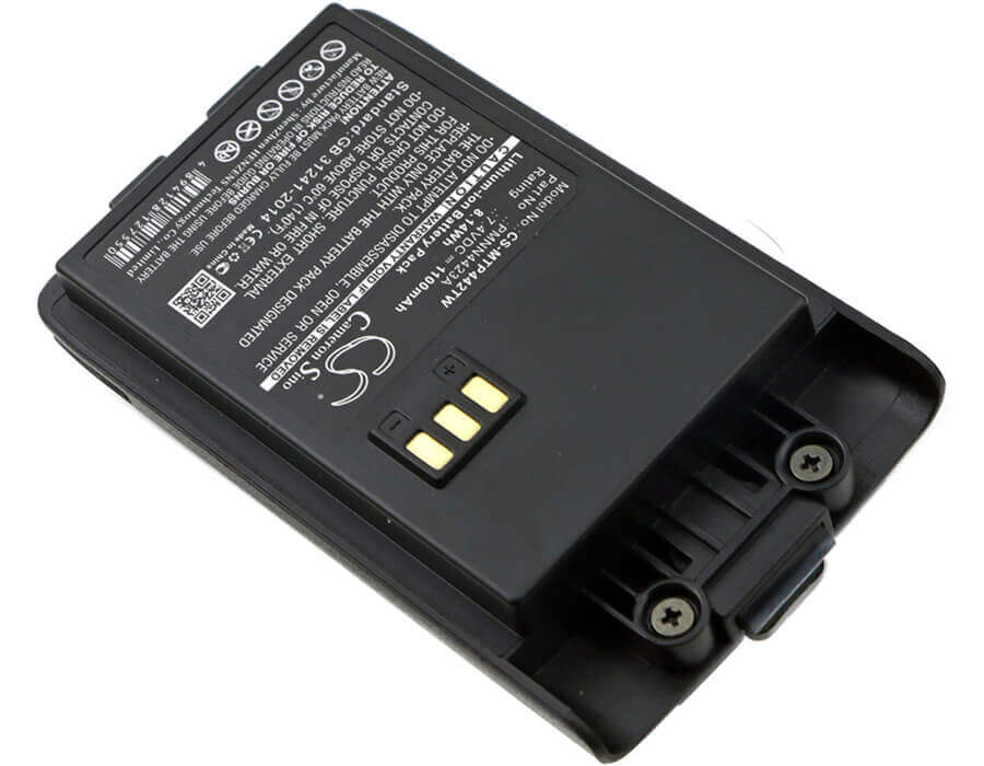 7.4V, Li-ion, 1100mAh, Two-Way Radio battery fits Motorola, Pmnn4423a, Mag One Q11, Mag One Q5, 8.14Wh Two-Way Radio Cameron Sino Technology Limited