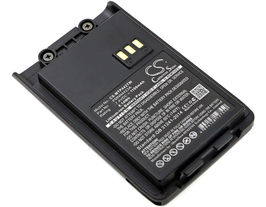 7.4V, Li-ion, 1100mAh, Two-Way Radio battery fits Motorola, Pmnn4423a, Mag One Q11, Mag One Q5, 8.14Wh Two-Way Radio Cameron Sino Technology Limited