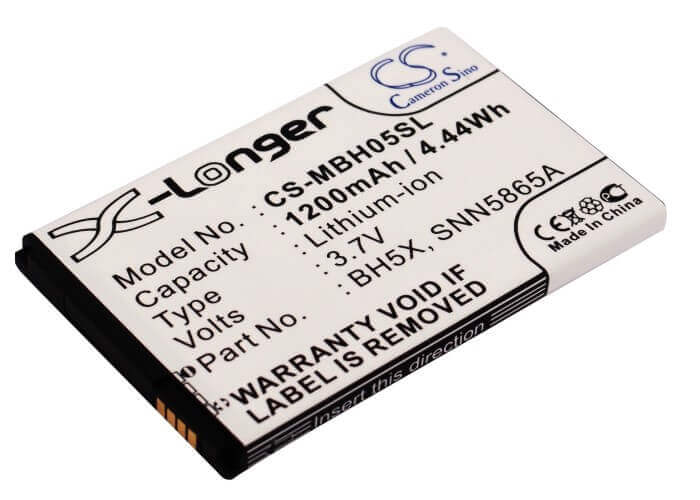 3.7V, Li-ion, 1200mAh, SmartPhone battery fits Motorola, Bh5x, Daytona, Droid X, 4.44Wh Mobile, SmartPhone Cameron Sino Technology Limited (Smartphone)