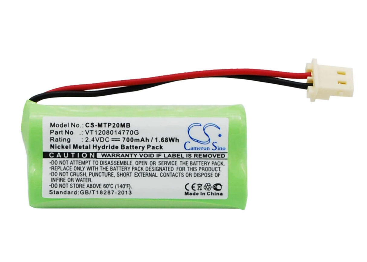 Babyphone Battery For Motorola, Mbp20 2.4v, 700mah - 1.68wh BabyPhone Cameron Sino Technology Limited