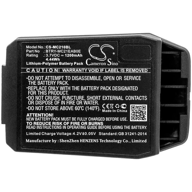 Barcode Scanner Battery For Motorola, Mc21, Mc2100, Mc2180 3.7v, 1200mah - 4.44wh Barcode Scanner Cameron Sino Technology Limited