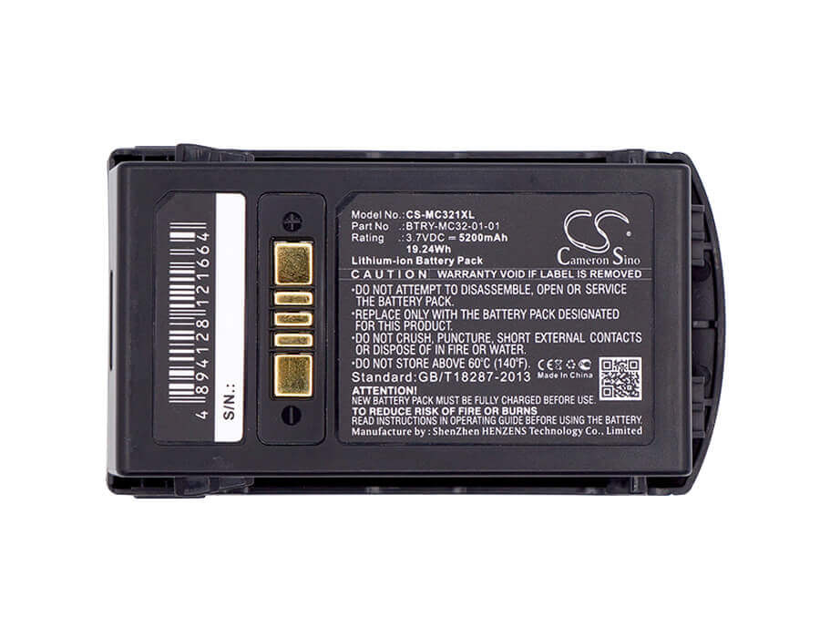 Barcode Scanner Battery For Motorola, Mc3200, Mc32n0 3.7v, 5200mah - 19.24wh Barcode Scanner Cameron Sino Technology Limited