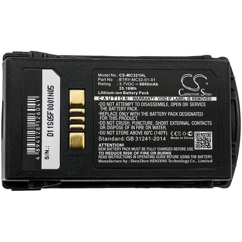 Barcode Scanner Battery For Motorola, Mc3200, Mc32n0 3.7v, 6800mah - 25.16wh Barcode Scanner Cameron Sino Technology Limited