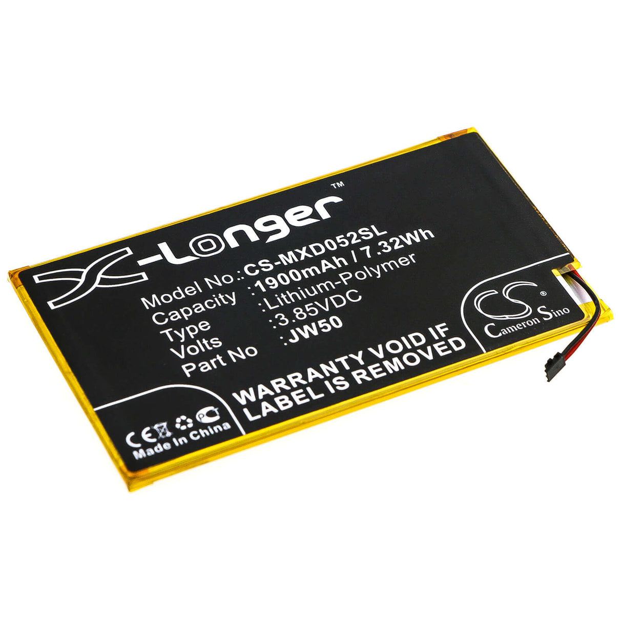 3,85V, Li-Polymer, 1900mAh, batterie pour smartphone compatible avec Motorola, Jw50, Md1005g, Moto Module 5g, 7,32Wh Mobile, Smartphone Cameron Sino Technology Limited (Smartphone)