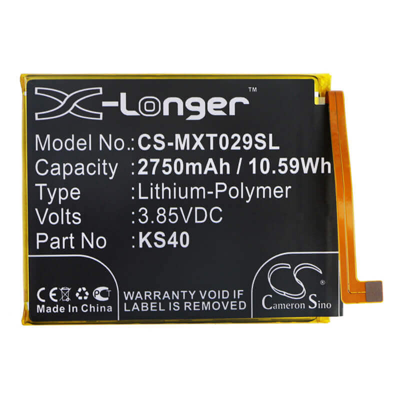 3,85V, Li-Polymer, 2750mAh, batterie de smartphone compatible avec Motorola, Ks40, Moto E6 Play, Xt2029-1, 10,59Wh Mobile, Smartphone Cameron Sino Technology Limited (Smartphone)