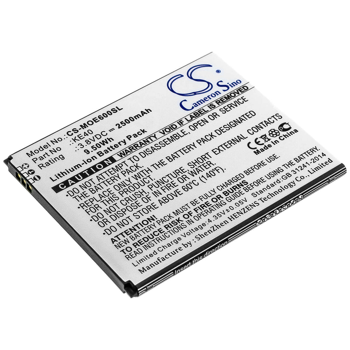 Battery For Motorola, Moto E6, Xt2005, Xt2005-1 3.8v, 2500mah - 9.50wh Mobile, SmartPhone Cameron Sino Technology Limited (Smartphone)