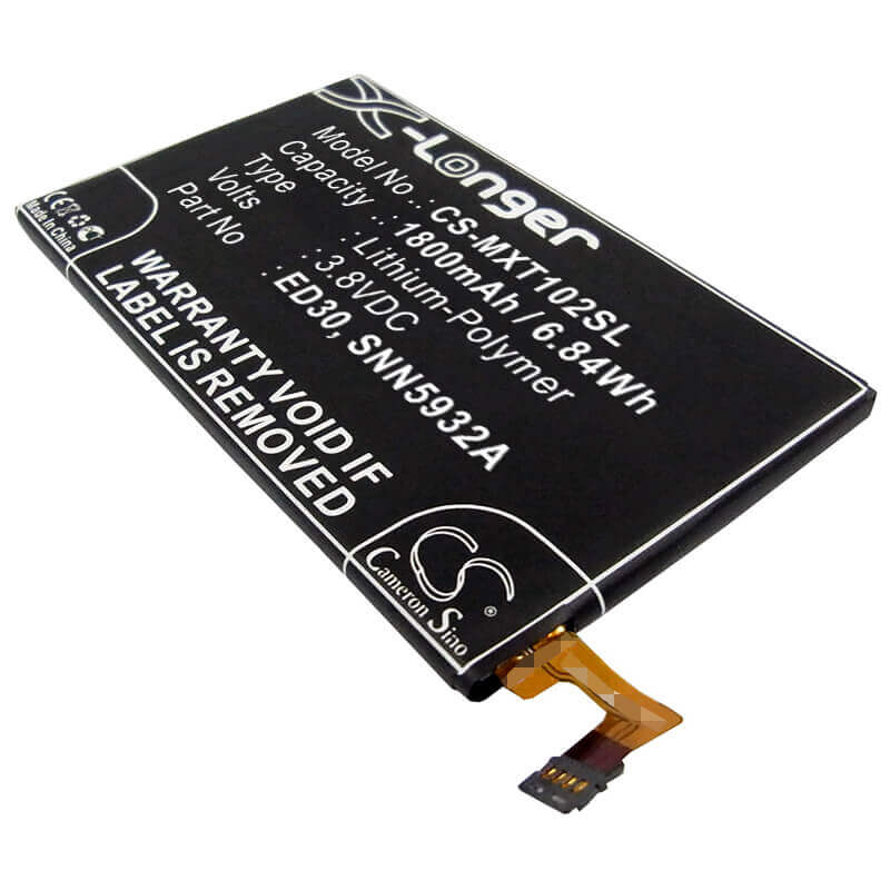 3.8V, Li-Polymer, 1800mAh, SmartPhone battery fits Motorola, Ed30, Moto G, Moto G 2nd, 6.84Wh Mobile, SmartPhone Cameron Sino Technology Limited (Smartphone)