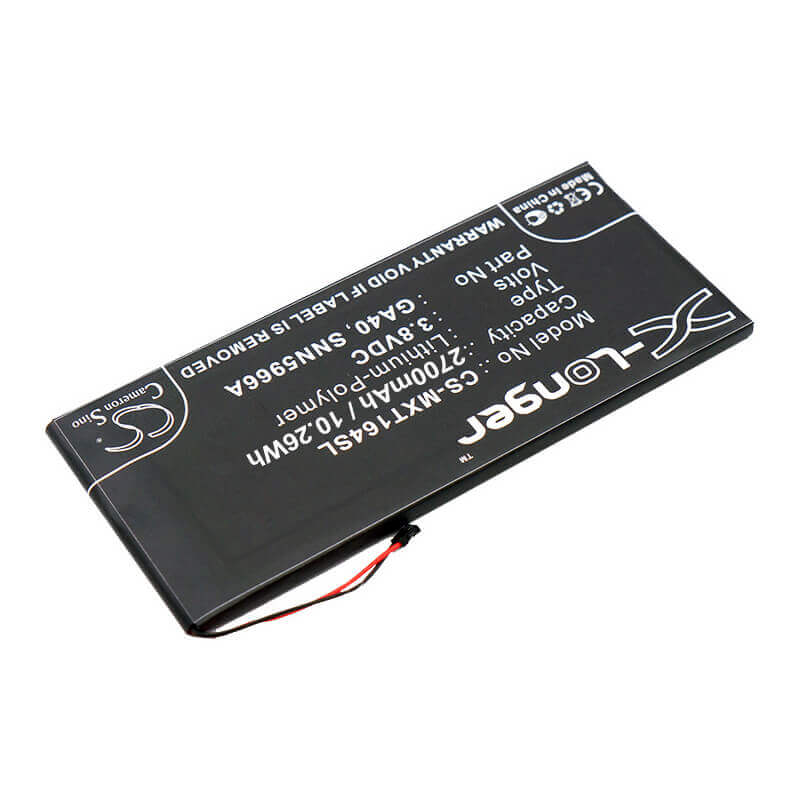 3.8V, Li-Polymer, 2700mAh, SmartPhone battery fits Motorola, Ga40, Moto G4, Moto G4 Plus, 10.26Wh Mobile, SmartPhone Cameron Sino Technology Limited (Smartphone)