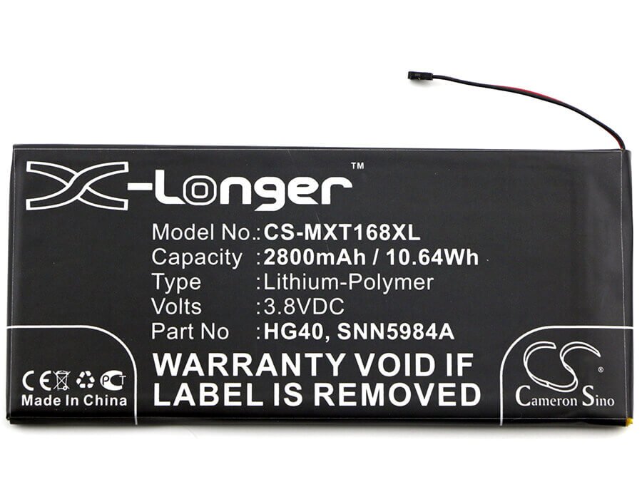 3.8V, Li-Polymer, 2800mAh, SmartPhone battery fits Motorola, Hg40, Moto G5 Plus, Moto G5 Plus Dual Sim, 10.64Wh Mobile, SmartPhone Cameron Sino Technology Limited (Smartphone)