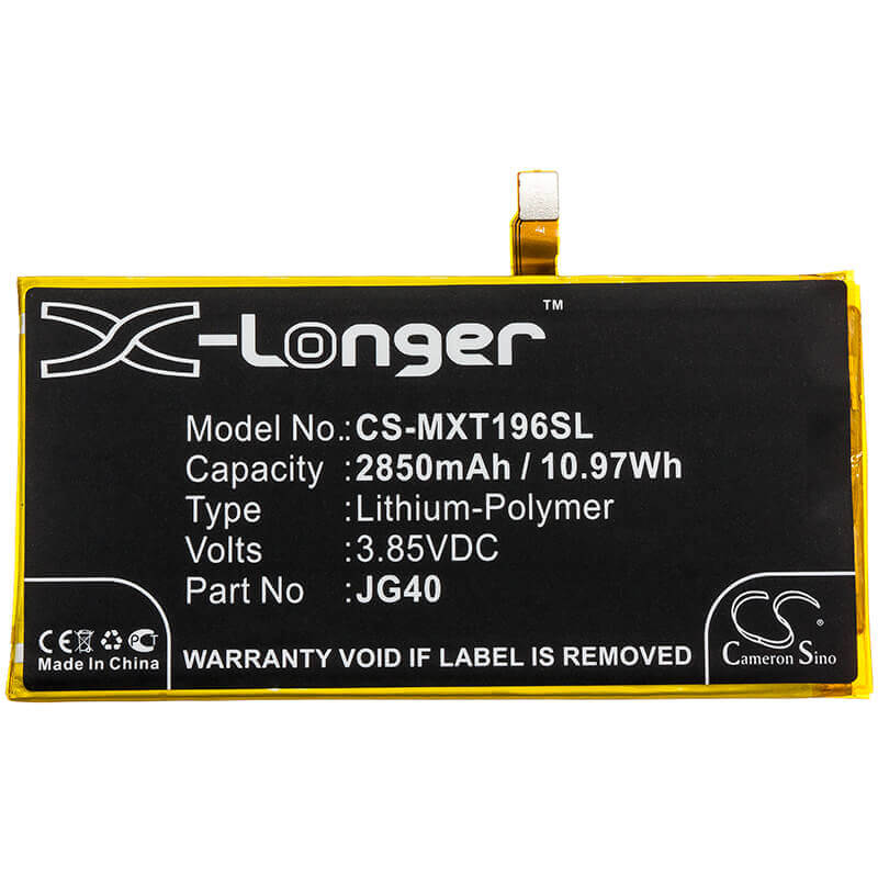3.85V, Li-Polymer, 2850mAh, SmartPhone battery fits Motorola, Jg40, Moto G7 Plus, Moto G7 Plus Dual Sim, 10.97Wh Mobile, SmartPhone Cameron Sino Technology Limited (Smartphone)