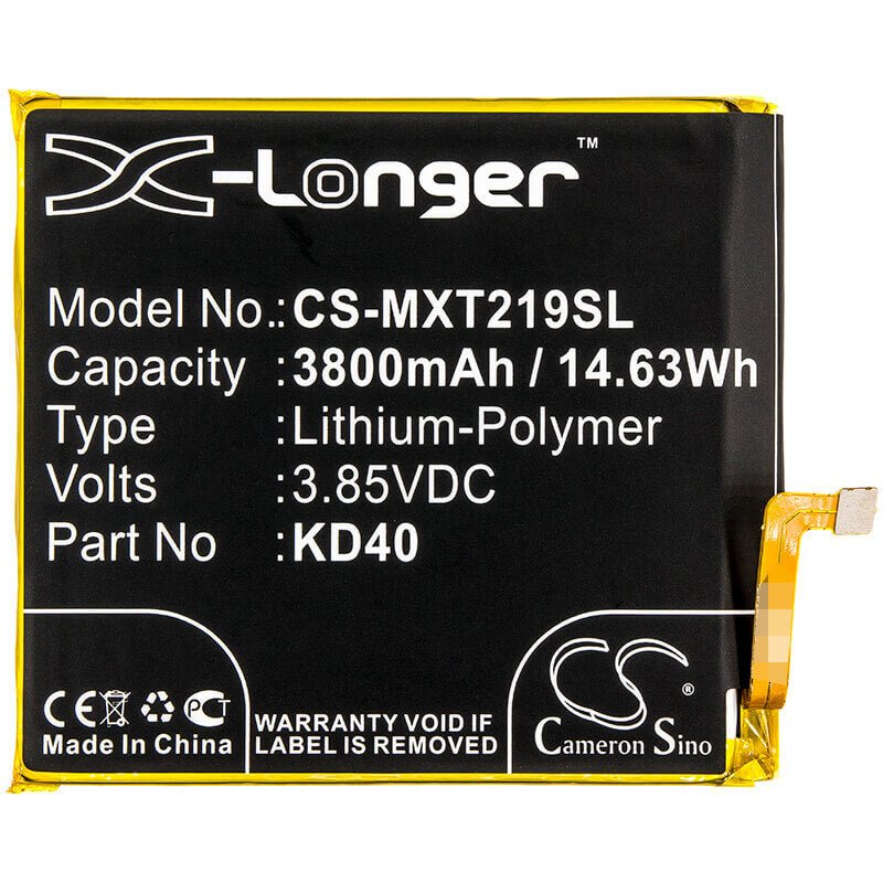 3.85V, Li-Polymer, 3800mAh, SmartPhone battery fits Motorola, Kd40, Moto G8 Plus, Xt2019-1, 14.63Wh Mobile, SmartPhone Cameron Sino Technology Limited (Smartphone)