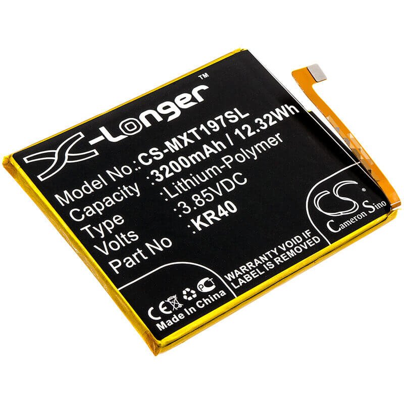 3.85V, Li-Polymer, 3200mAh, SmartPhone battery fits Motorola, Kr40, Moto One Vision, One Action, 12.32Wh Mobile, SmartPhone Cameron Sino Technology Limited (Smartphone)