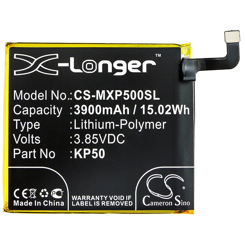 3.85V, Li-Polymer, 3900mAh, SmartPhone battery fits Motorola, Kp50, Moto One Zoom, Moto One Zoom Global, 15.02Wh Mobile, SmartPhone Cameron Sino Technology Limited (Smartphone)