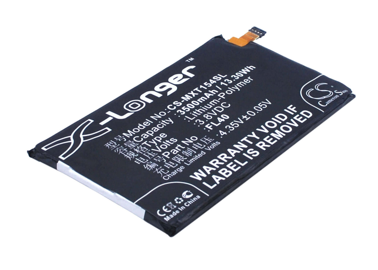 3.8V, Li-Polymer, 3500mAh, SmartPhone battery fits Motorola, Fl40, Droid Maxx 2, Moto X 3a, 13.3Wh Mobile, SmartPhone Cameron Sino Technology Limited (Smartphone)