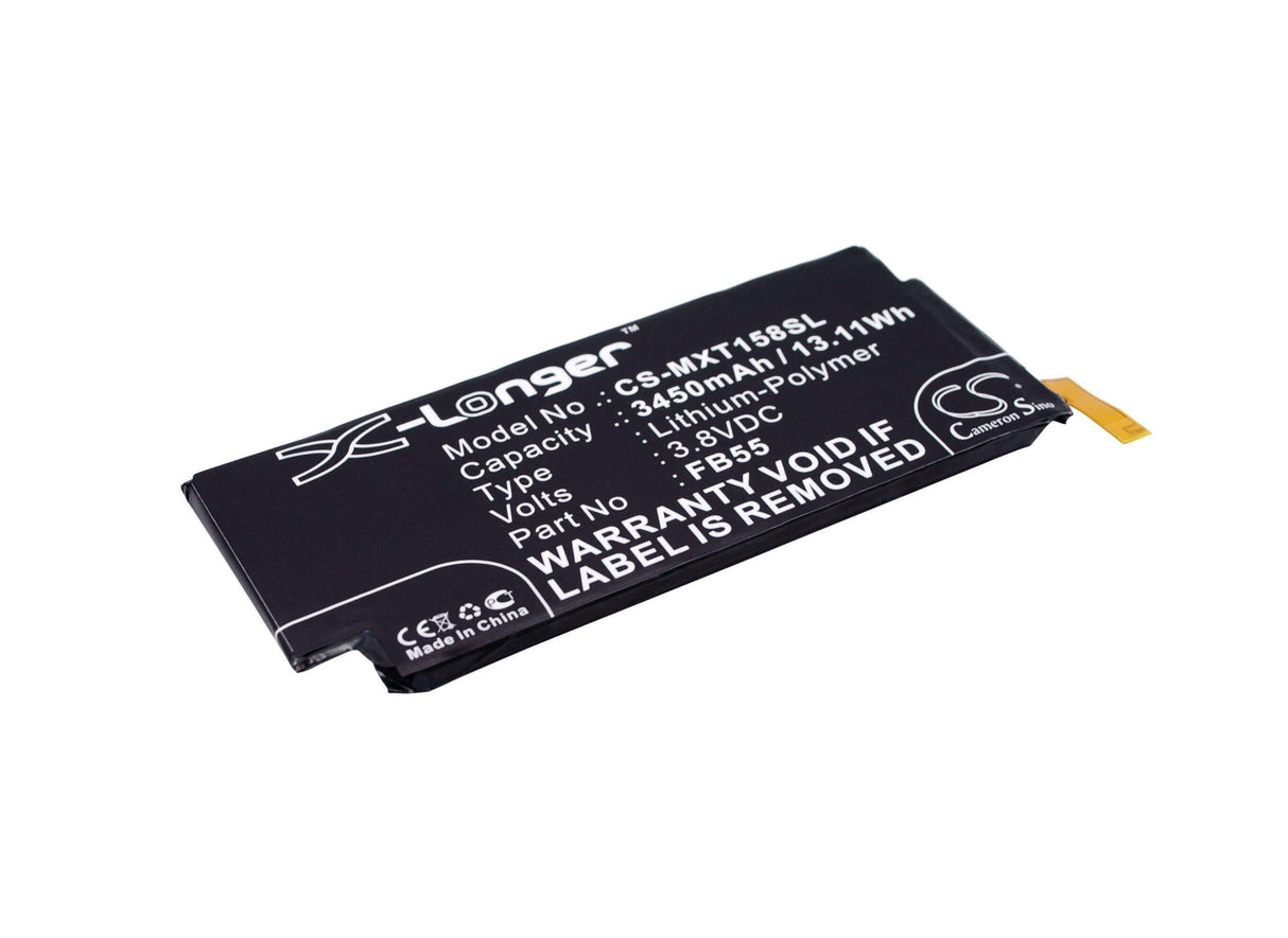 3.8V, Li-Polymer, 3450mAh, SmartPhone battery fits Motorola, Fb55, Bounce, Droid Turbo 2, 13.11Wh Mobile, SmartPhone Cameron Sino Technology Limited (Smartphone)