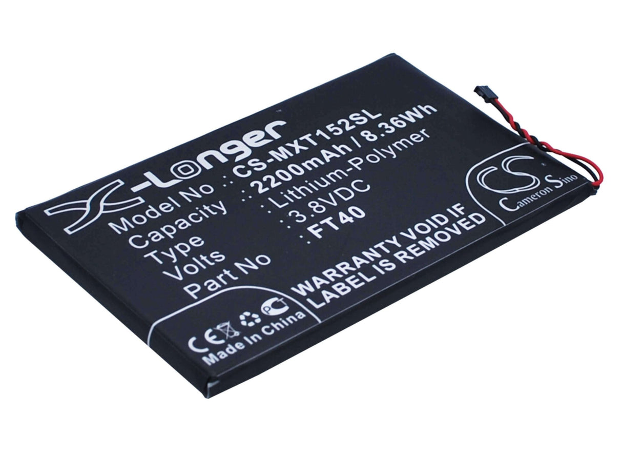 3,8V, Li-Polymer, 2200mAh, batterie de smartphone compatible avec Motorola, Et40, Motoe 2nd, Xt1077, 8,36Wh Mobile, Smartphone Cameron Sino Technology Limited (Smartphone)