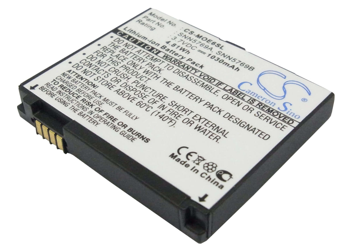 3.7V, Li-ion, 1030mAh, SmartPhone battery fits Motorola, Bc70, Motorokr E6, 3.81Wh Mobile, SmartPhone Cameron Sino Technology Limited (Suspended)