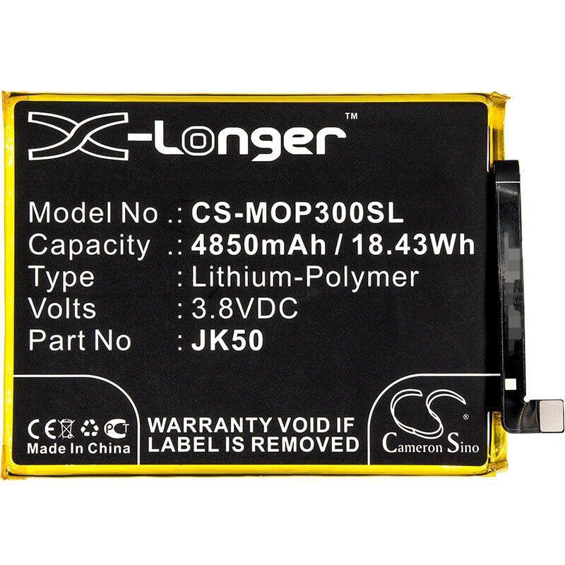 3.8V, Li-Polymer, 4850mAh, SmartPhone battery fits Motorola, Jk50, G7 Power, One Power, 18.43Wh Mobile, SmartPhone Cameron Sino Technology Limited (Smartphone)
