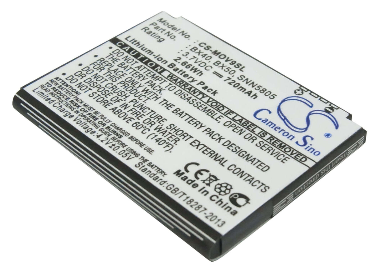 3.7V, Li-ion, 720mAh, SmartPhone battery fits Motorola, Bx40, Moto Jewel, Moto U8, 2.66Wh Mobile, SmartPhone Cameron Sino Technology Limited (Smartphone)
