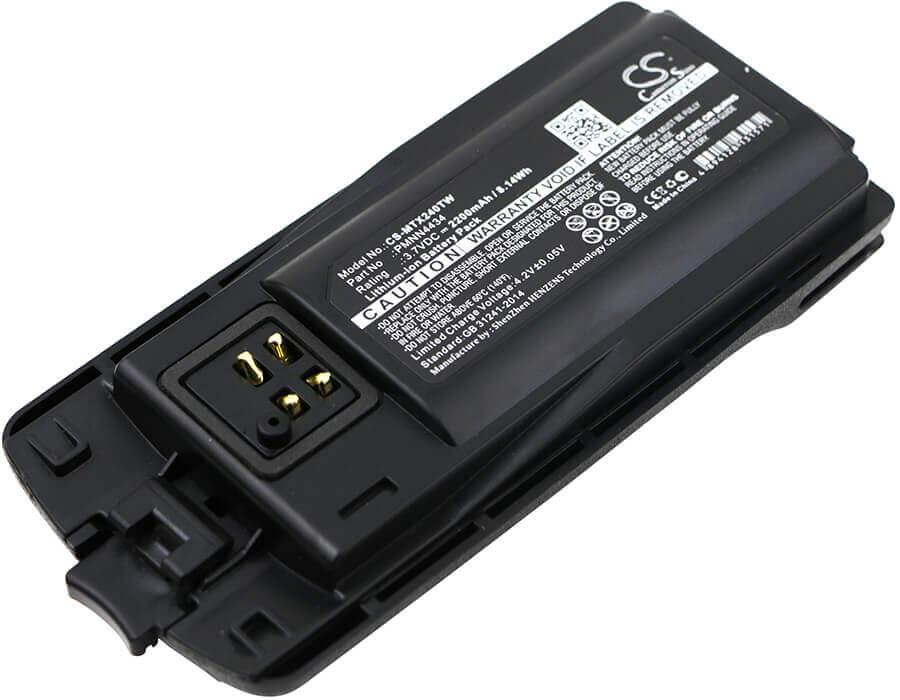 3.7V, Li-ion, 2200mAh, Two-Way Radio battery fits Motorola, Pmnn4434, Rmm2050, Rmu2040, 8.14Wh Two-Way Radio Cameron Sino Technology Limited