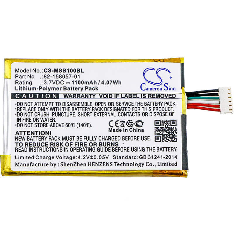 Barcode Scanner Battery For Motorola, Sb1, Sb1b-se11a0ww, Sb1-hc 3.7v, 1100mah - 25.16wh Barcode Scanner Cameron Sino Technology Limited