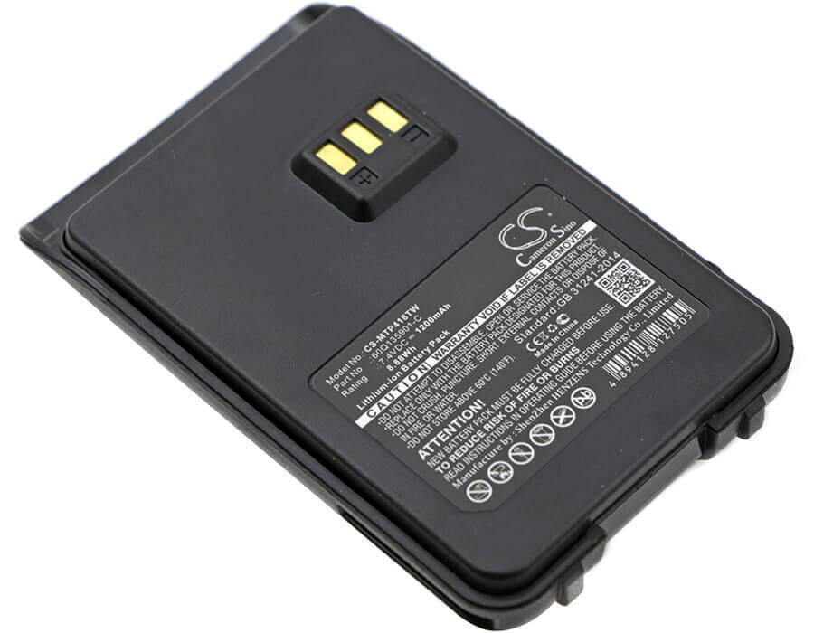 7.4V, Li-ion, 1200mAh, Two-Way Radio battery fits Motorola, 60q135901-c, Smp-418, Smp-458, 8.88Wh Two-Way Radio Cameron Sino Technology Limited