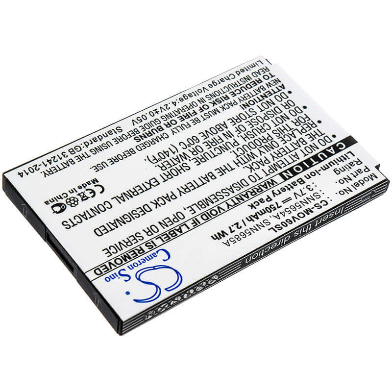 Battery For Motorola V60c, T280i, V60 3.7v, 750mah - 2.78wh Batteries for Electronics Cameron Sino Technology Limited (Suspended)