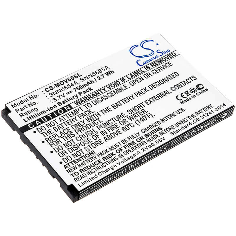 Battery For Motorola V60c, T280i, V60 3.7v, 750mah - 2.78wh Batteries for Electronics Cameron Sino Technology Limited (Suspended)