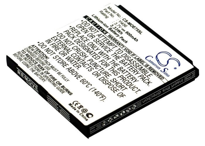 3.7V, Li-ion, 900mAh, SmartPhone battery fits Motorola, Yl456, Ve75, 3.33Wh Mobile, SmartPhone Cameron Sino Technology Limited (Suspended)
