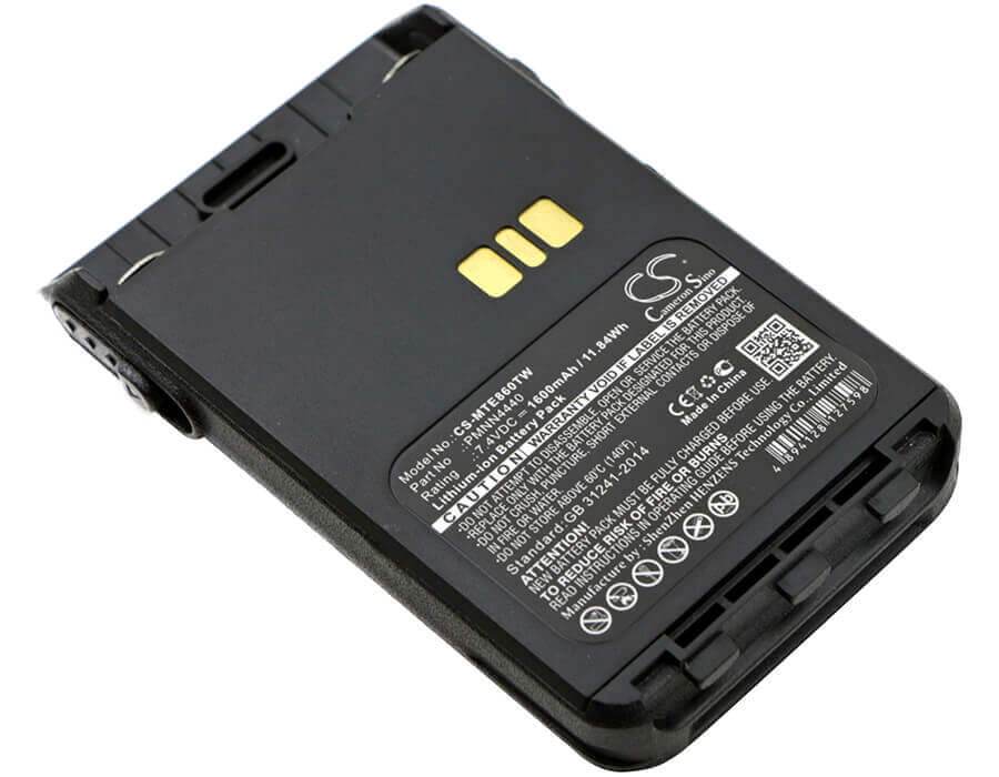 7.4V, Li-ion, 1600mAh, Two-Way Radio battery fits Motorola, Pmnn4440, Dp3000e, Dp3441, 11.84Wh Two-Way Radio Cameron Sino Technology Limited