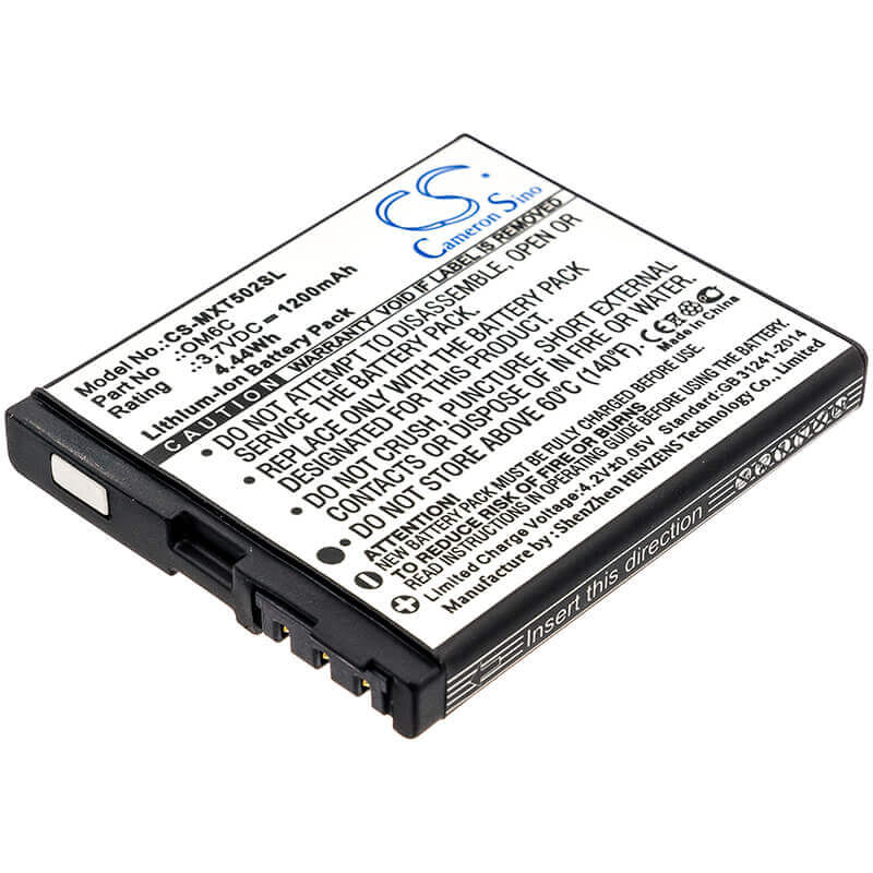 3.7V, Li-ion, 1200mAh, SmartPhone battery fits Motorola, Hh06, Greco, Quench Xt5, 4.44Wh Mobile, SmartPhone Cameron Sino Technology Limited (Suspended)