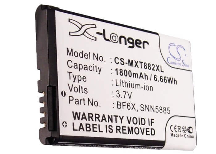 3.7V, Li-ion, 1800mAh, SmartPhone battery fits Motorola, Bf6x, Domino +, Droid 3, 6.66Wh Mobile, SmartPhone Cameron Sino Technology Limited (Smartphone)