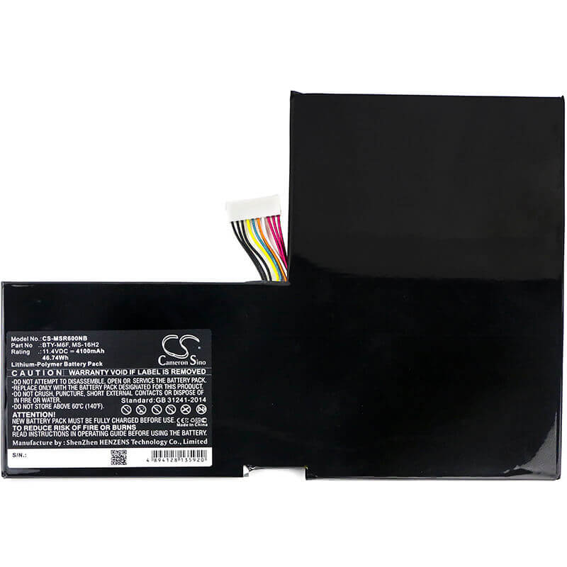 Battery For Msi 16h2, Gs60, Gs60 2pc-010cn 11.4v, 4100mah - 46.74wh Notebook, Laptop Cameron Sino Technology Limited