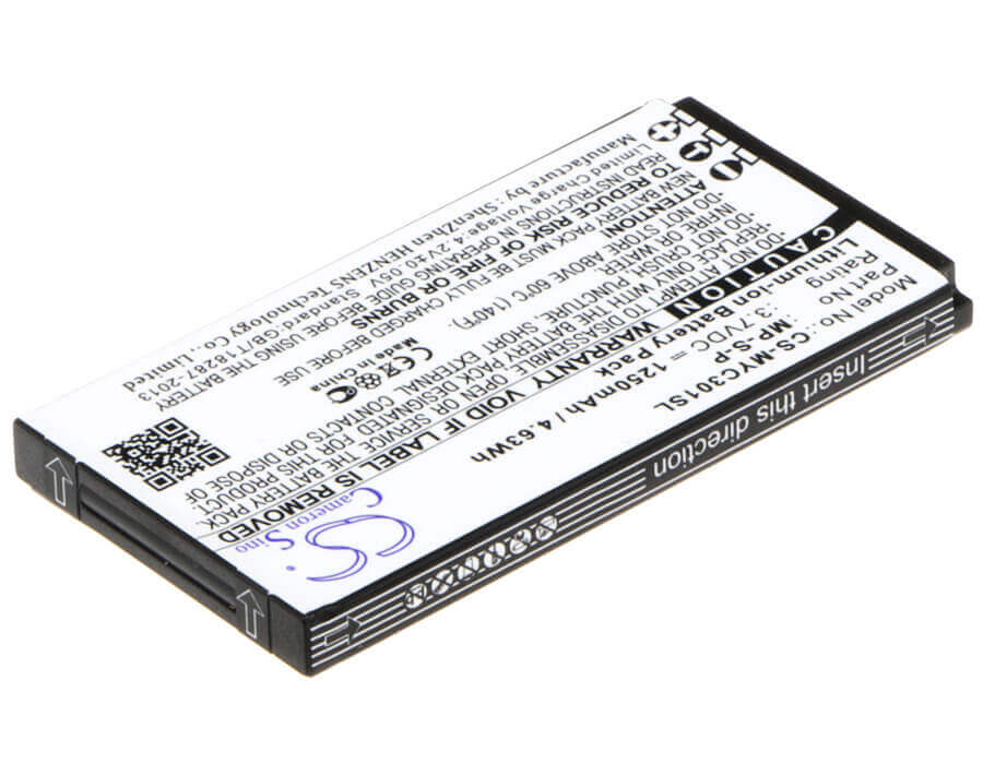 3.7V, Li-ion, 1250mAh, SmartPhone battery fits Myphone, Mp-s-p, 3010 Classic, 4.63Wh Mobile, SmartPhone Cameron Sino Technology Limited (Smartphone)