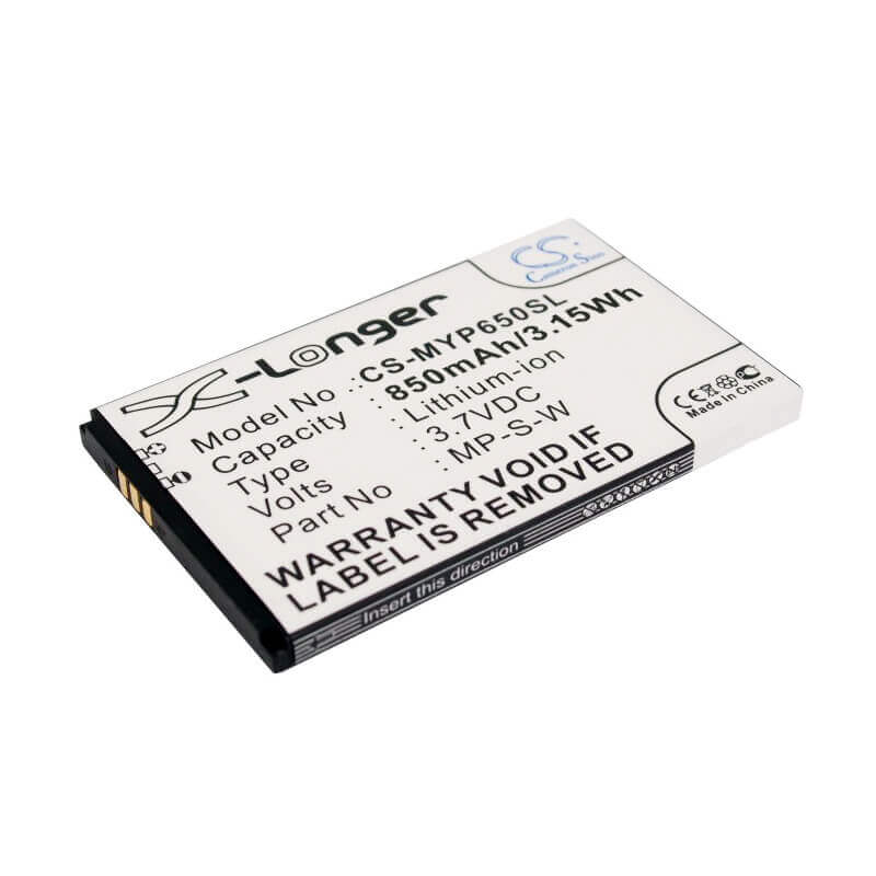 3.7V, Li-ion, 850mAh, SmartPhone battery fits Myphone, Mp-s-w, 6500, 3.15Wh Mobile, SmartPhone Cameron Sino Technology Limited (Smartphone)